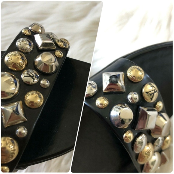 Louis Vuitton Two Tone Studs Strap Open Toe Sandal - Picture 5 of 8